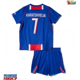 Koszulka piłkarska Paris Saint-Germain Khvicha Kvaratskhelia #7 Strój Domowy dla dzieci 2026-27 tanio Krótki Rękaw (+ Krótkie spodenki)
